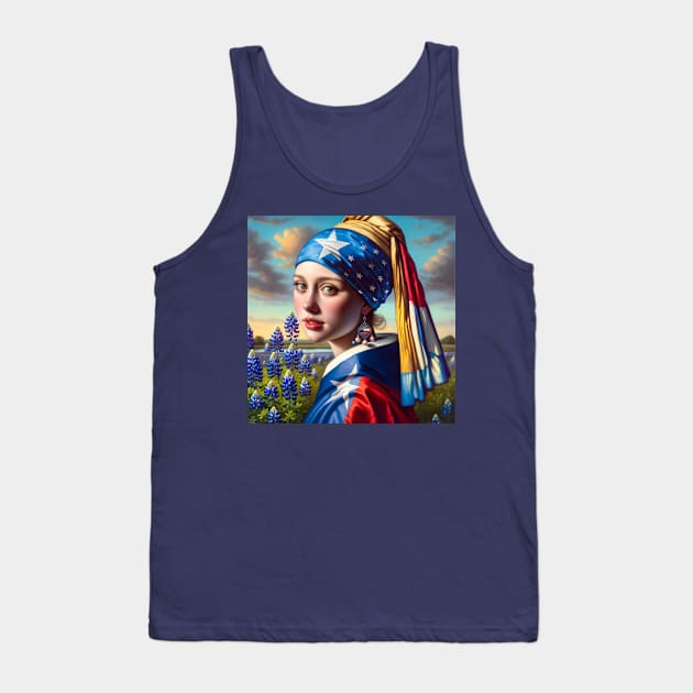 Texan Pearl: Celebrating Texas Independence Day Tank Top by Edd Paint Something